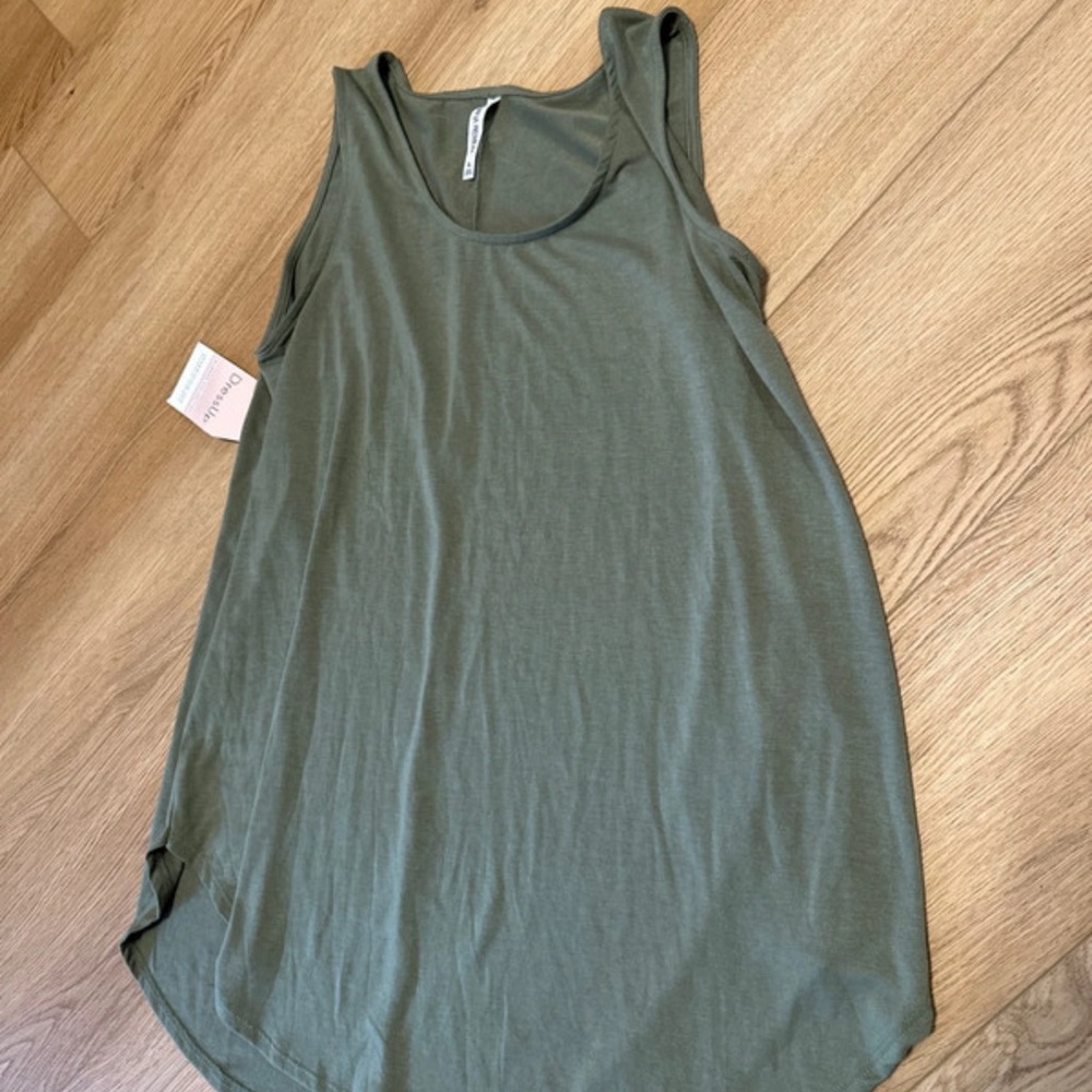 Olive Green Sleeveless Women's dress NWT